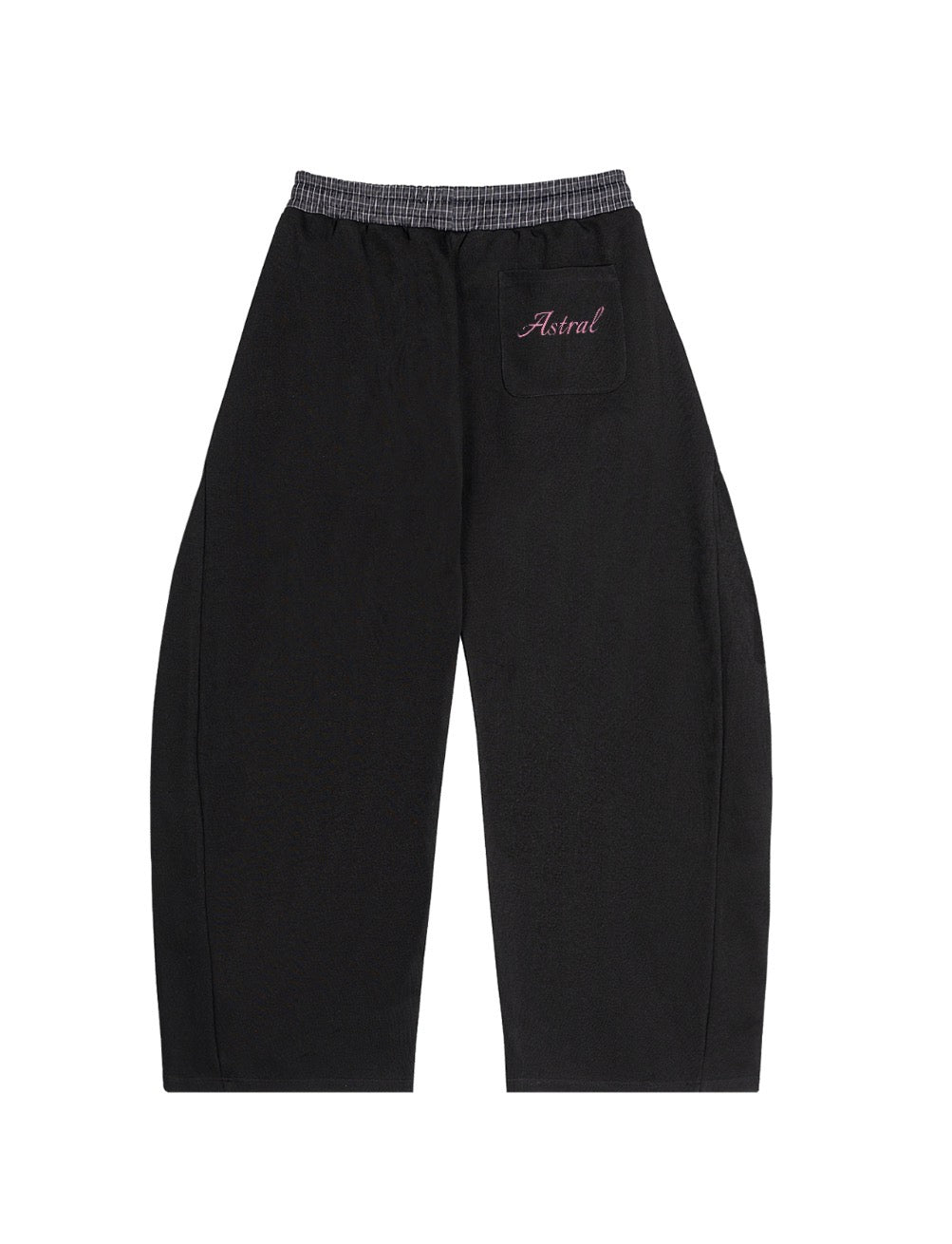 Plaid Waistband Barrel Sweatpants
