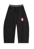 Plaid Waistband Barrel Sweatpants
